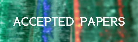 Accepted Papers .